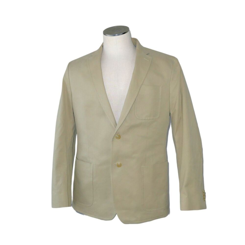 Banana Republic 44R Tailored Fit Tan Color Lined 2 Button Front Pockets Cotton